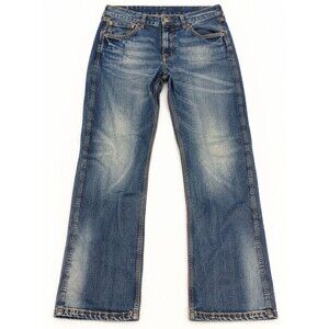 Levi's 527 Men's Jeans 34x30 Bootcut Blue Faded‎ WaterLess Denim